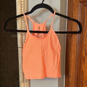 Free People Orange Crop Camisole